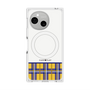 プレミアムスクエアケース with SnapMag［ CASEPLAY Tartan Check - Yellow ］