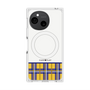 プレミアムスクエアケース with SnapMag［ CASEPLAY Tartan Check - Yellow ］