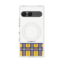 プレミアムスクエアケース with SnapMag［ CASEPLAY Tartan Check - Yellow ］