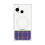 プレミアムスクエアケース with SnapMag［ CASEPLAY Tartan Check - Purple ］