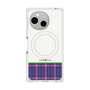 プレミアムスクエアケース with SnapMag［ CASEPLAY Tartan Check - Purple ］