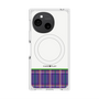 プレミアムスクエアケース with SnapMag［ CASEPLAY Tartan Check - Purple ］