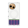 プレミアムスクエアケース with SnapMag［ CASEPLAY Tartan Check - Purple ］