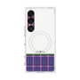 プレミアムスクエアケース with SnapMag［ CASEPLAY Tartan Check - Purple ］