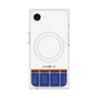 プレミアムスクエアケース with SnapMag［ CASEPLAY Tartan Check - Blue ］