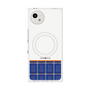 プレミアムスクエアケース with SnapMag［ CASEPLAY Tartan Check - Blue ］
