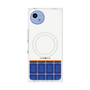 プレミアムスクエアケース with SnapMag［ CASEPLAY Tartan Check - Blue ］
