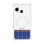 プレミアムスクエアケース with SnapMag［ CASEPLAY Tartan Check - Blue ］