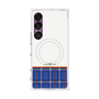 プレミアムスクエアケース with SnapMag［ CASEPLAY Tartan Check - Blue ］