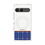 プレミアムスクエアケース with SnapMag［ CASEPLAY Tartan Check - Blue ］