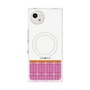 プレミアムスクエアケース with SnapMag［ CASEPLAY Tartan Check - Pink ］