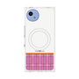プレミアムスクエアケース with SnapMag［ CASEPLAY Tartan Check - Pink ］