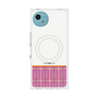 プレミアムスクエアケース with SnapMag［ CASEPLAY Tartan Check - Pink ］