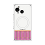 プレミアムスクエアケース with SnapMag［ CASEPLAY Tartan Check - Pink ］