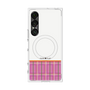 プレミアムスクエアケース with SnapMag［ CASEPLAY Tartan Check - Pink ］