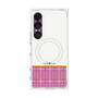 プレミアムスクエアケース with SnapMag［ CASEPLAY Tartan Check - Pink ］