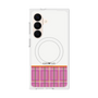 プレミアムスクエアケース with SnapMag［ CASEPLAY Tartan Check - Pink ］