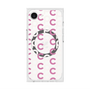プレミアムスクエアケース with SnapMag［ オリジナル - CASEPLAYイニシャル総柄 - ピンク ］