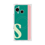プレミアムスクエアケース with SnapMag［ オリジナル - initial color line - S green ］