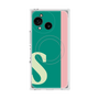 プレミアムスクエアケース with SnapMag［ オリジナル - initial color line - S green ］