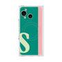プレミアムスクエアケース with SnapMag［ オリジナル - initial color line - S green ］