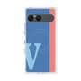 プレミアムスクエアケース with SnapMag［ オリジナル - initial color line - V blue ］