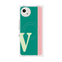 プレミアムスクエアケース with SnapMag［ オリジナル - initial color line - V green ］