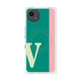 プレミアムスクエアケース with SnapMag［ オリジナル - initial color line - V green ］