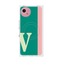 プレミアムスクエアケース with SnapMag［ オリジナル - initial color line - V green ］