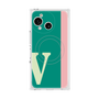 プレミアムスクエアケース with SnapMag［ オリジナル - initial color line - V green ］