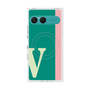 プレミアムスクエアケース with SnapMag［ オリジナル - initial color line - V green ］
