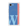 プレミアムスクエアケース with SnapMag［ オリジナル - initial color line - W blue ］