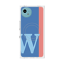 プレミアムスクエアケース with SnapMag［ オリジナル - initial color line - W blue ］