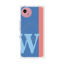 プレミアムスクエアケース with SnapMag［ オリジナル - initial color line - W blue ］