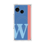 プレミアムスクエアケース with SnapMag［ オリジナル - initial color line - W blue ］