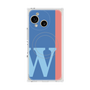 プレミアムスクエアケース with SnapMag［ オリジナル - initial color line - W blue ］