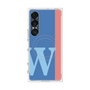 プレミアムスクエアケース with SnapMag［ オリジナル - initial color line - W blue ］