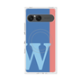 プレミアムスクエアケース with SnapMag［ オリジナル - initial color line - W blue ］