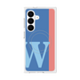 プレミアムスクエアケース with SnapMag［ オリジナル - initial color line - W blue ］