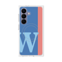 プレミアムスクエアケース with SnapMag［ オリジナル - initial color line - W blue ］