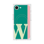 プレミアムスクエアケース with SnapMag［ オリジナル - initial color line - W green ］