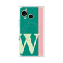 プレミアムスクエアケース with SnapMag［ オリジナル - initial color line - W green ］