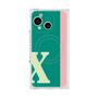プレミアムスクエアケース with SnapMag［ オリジナル - initial color line - X green ］