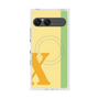 プレミアムスクエアケース with SnapMag［ オリジナル - initial color line - X yellow ］
