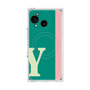 プレミアムスクエアケース with SnapMag［ オリジナル - initial color line - Y green ］