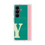 プレミアムスクエアケース with SnapMag［ オリジナル - initial color line - Y green ］