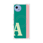 プレミアムスクエアケース with SnapMag［ オリジナル - initial color line - A green ］