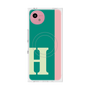 プレミアムスクエアケース with SnapMag［ オリジナル - initial color line - H green ］