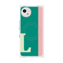 プレミアムスクエアケース with SnapMag［ オリジナル - initial color line - L green ］