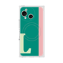 プレミアムスクエアケース with SnapMag［ オリジナル - initial color line - L green ］
